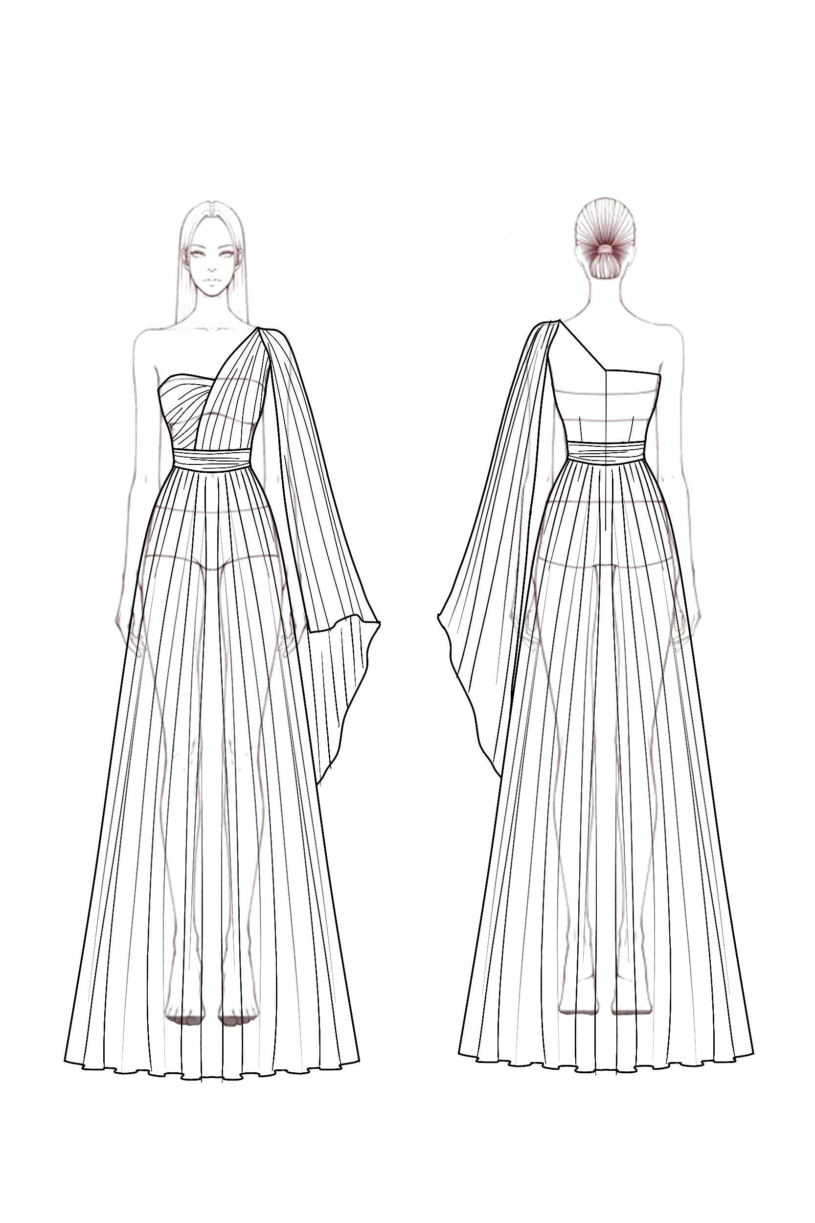 Formal Evening Dress Light Pink One Shoulder Chiffon Pleated Floor Dress