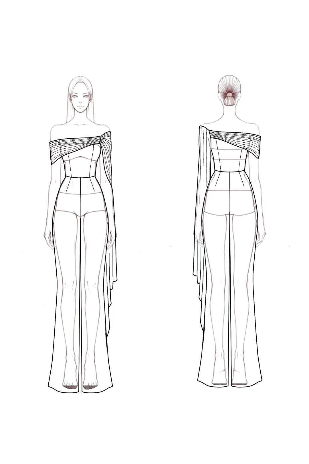 Formal Off-Shoulder White Draped Wide-Leg Jumpsuit