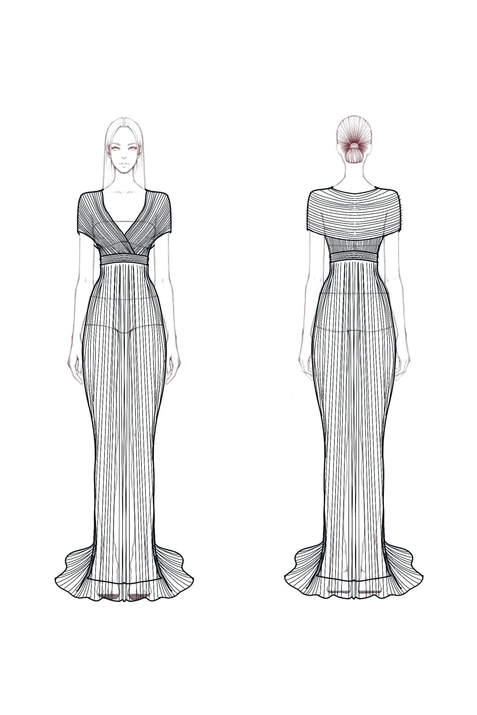 Evening Formal Gown Champagne Sequin Cross Neck Floor-Length Dress