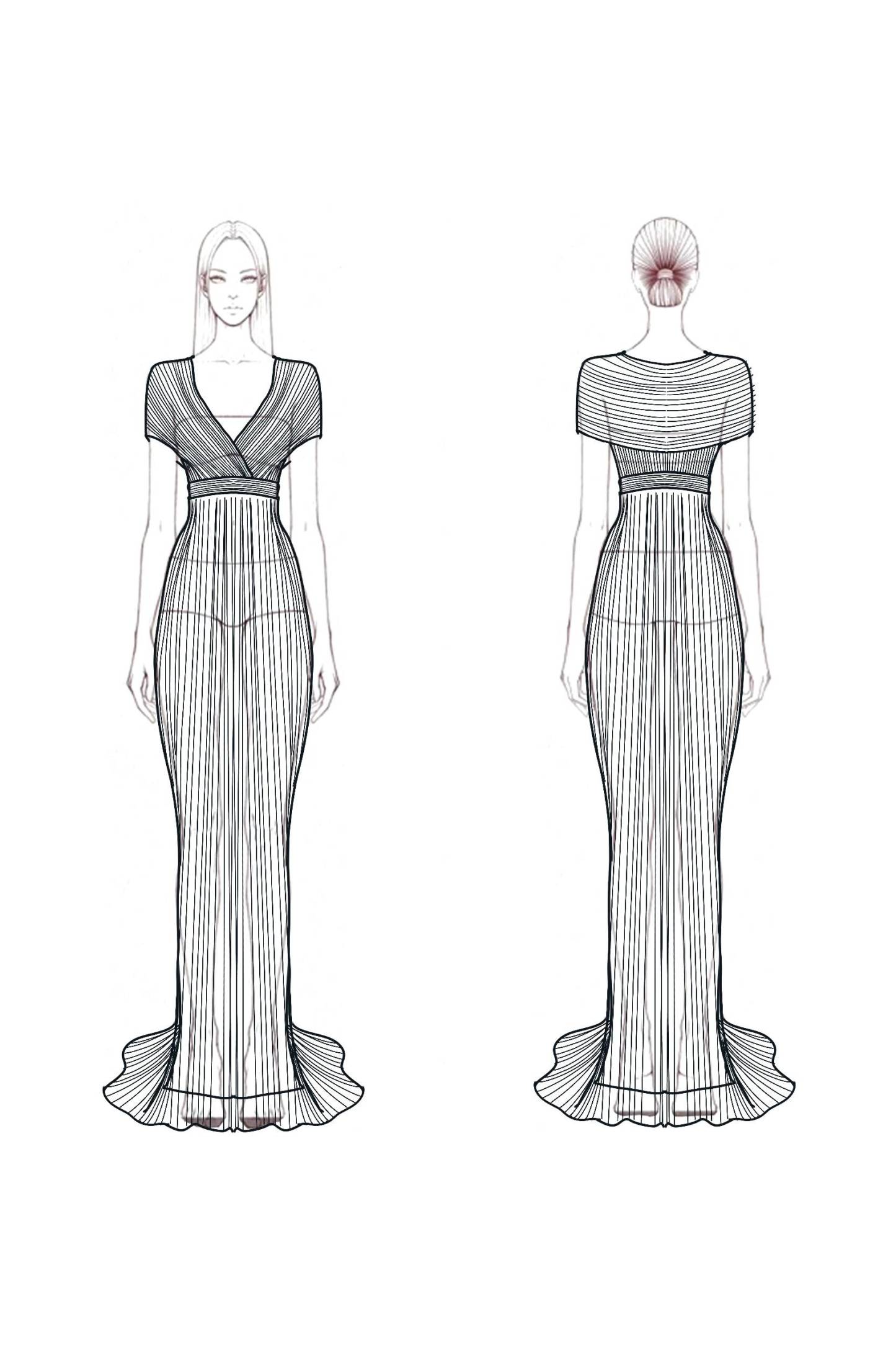 Evening Formal Gown Champagne Sequin Cross Neck Floor-Length Dress