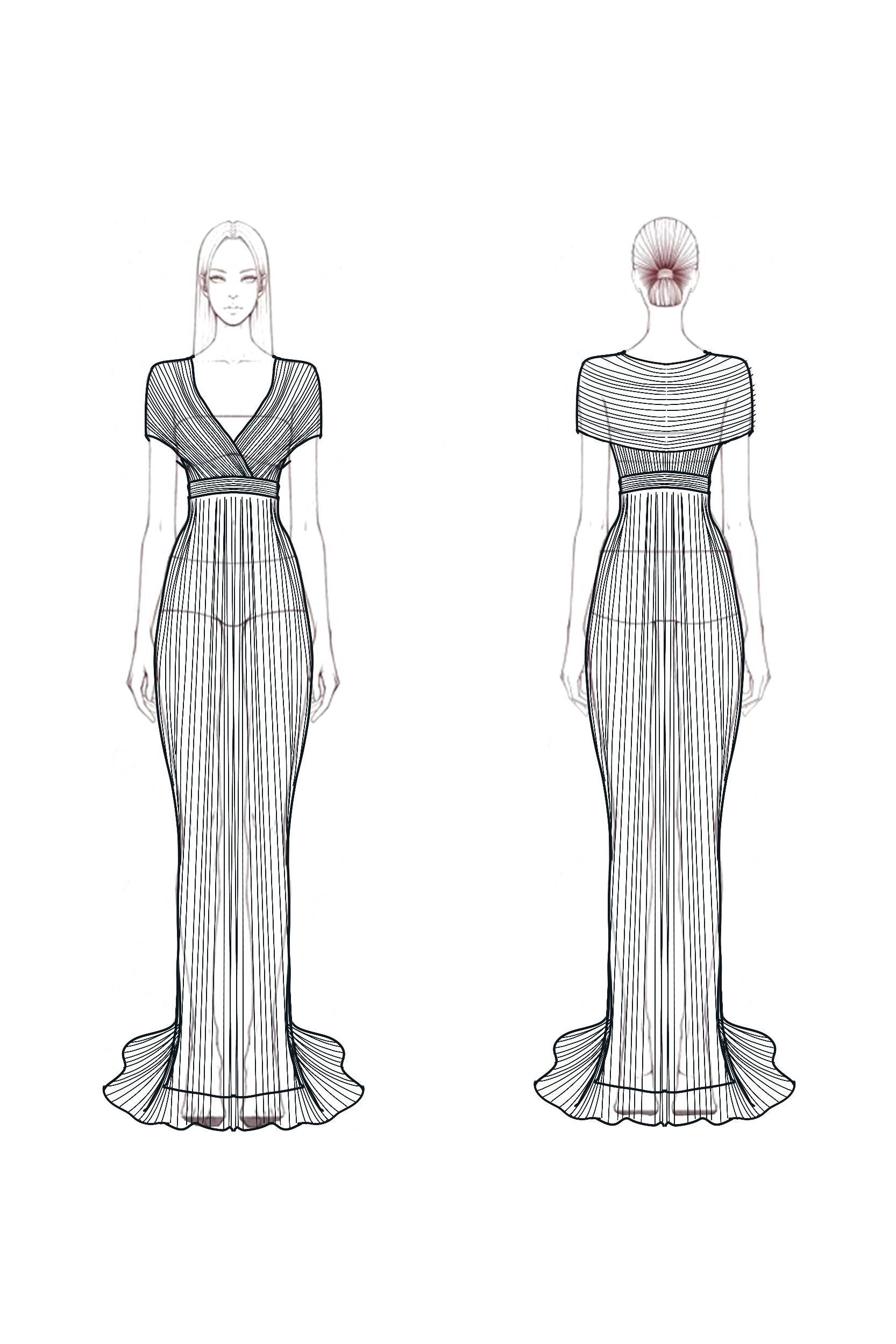 Evening Formal Gown Champagne Sequin Cross Neck Floor-Length Dress