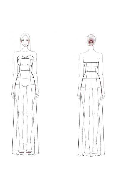 Formal Evening Dress Yellow Strapless Floor-Length Dress