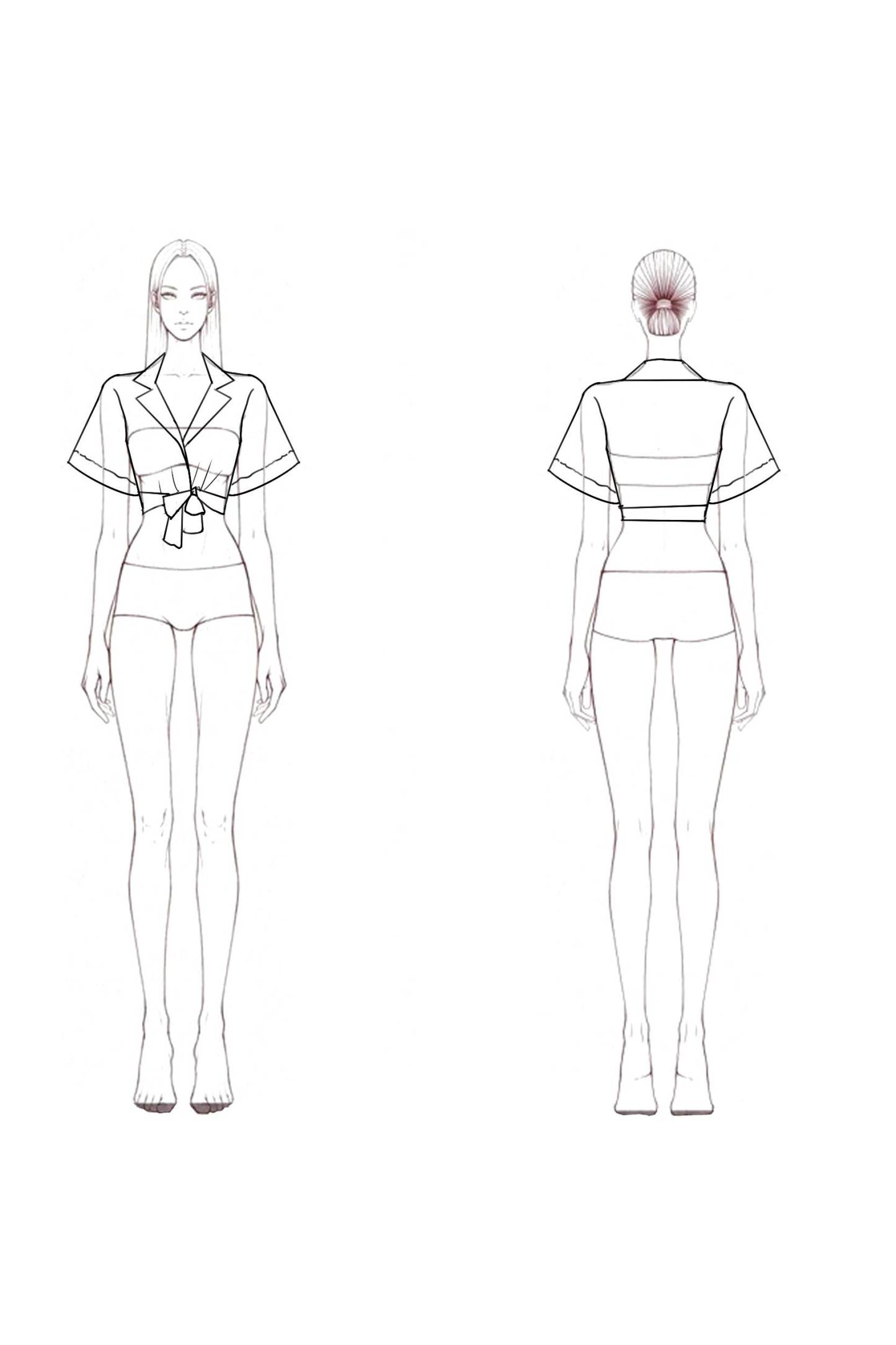 Casual Daily Top Green Linen Collared Short-Sleeve Crop Shirt