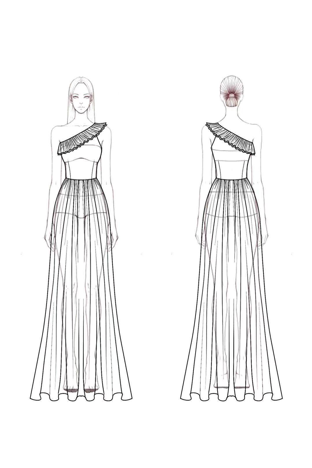 Evening Formal Dress​​ Purple One Shoulder Maxi Sequin Dress