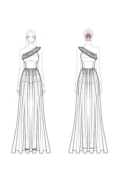 Evening Formal Dress​​ Purple One Shoulder Maxi Sequin Dress