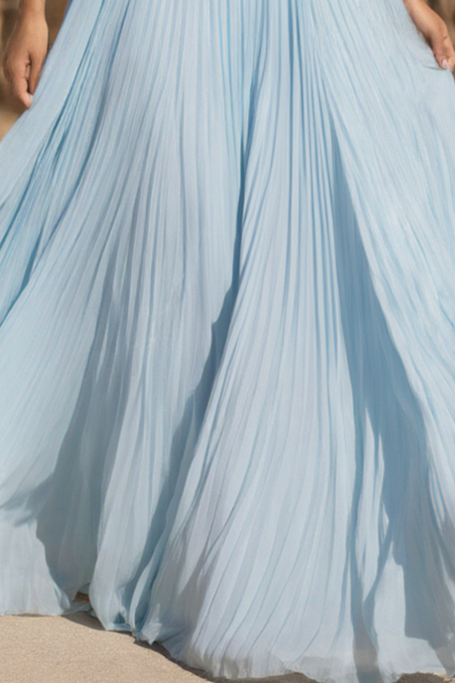 Bohemian Vacation Swing Dress Blue Sleeveless Floor-Length Dress