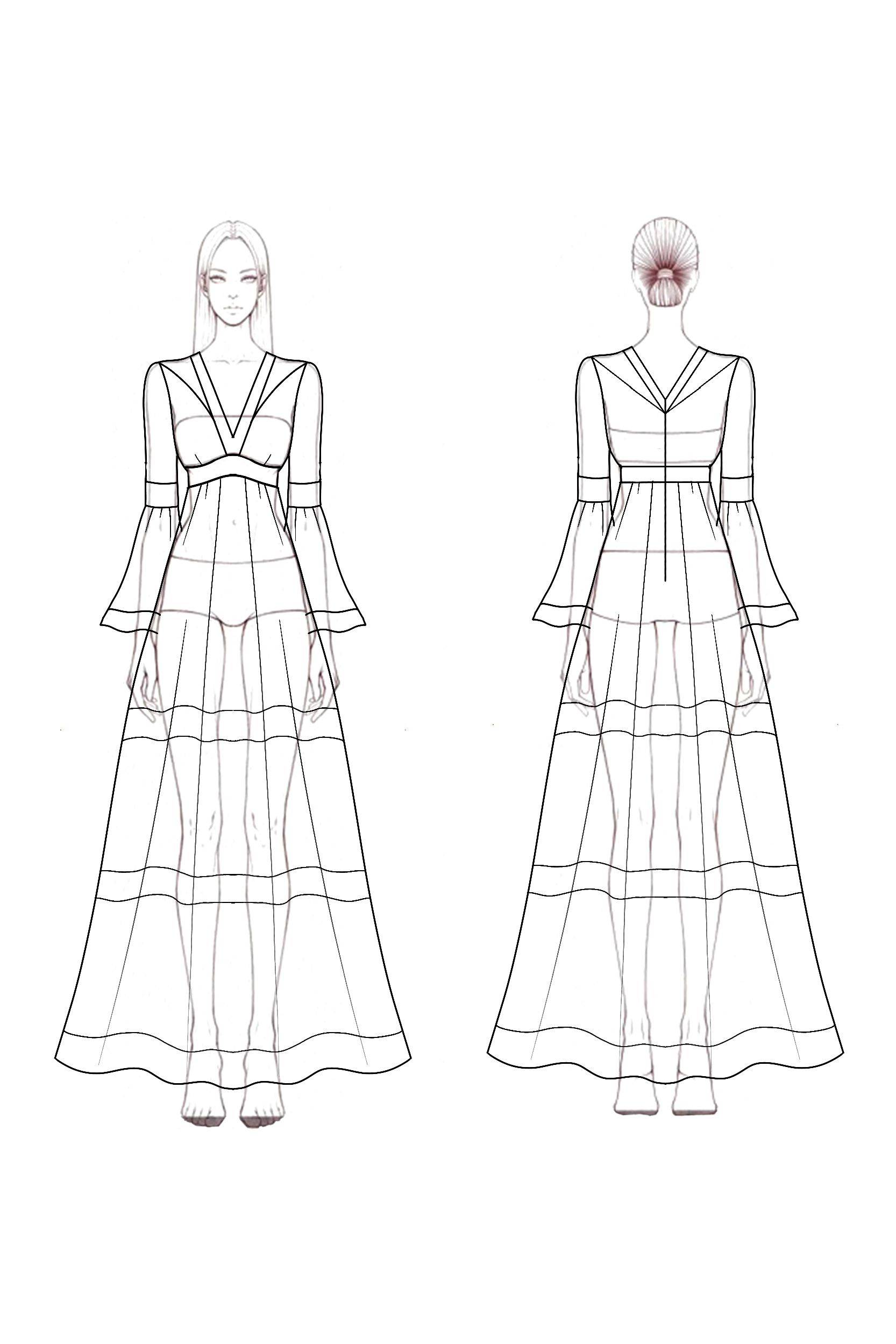Bohemian Holiday Lace Dress White 3/4 Length Sleeve Maxi Dress