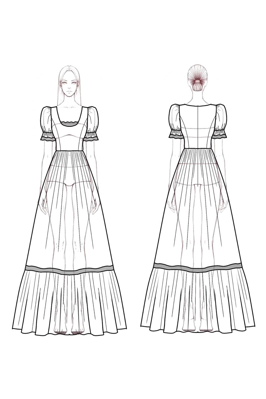 Bohemian Dress Orange U Neck Short Sleeve Maxi Dress