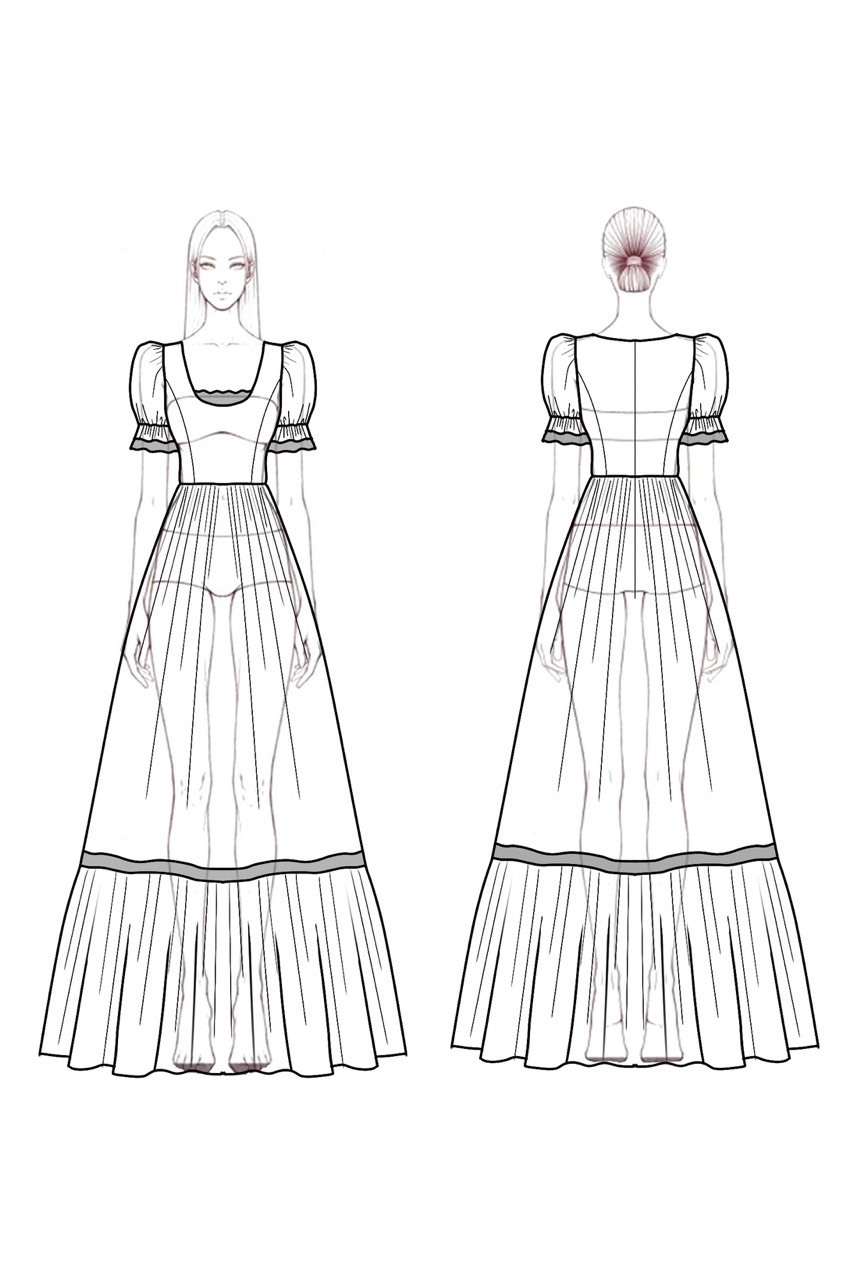 Bohemian Dress Orange U Neck Short Sleeve Maxi Dress