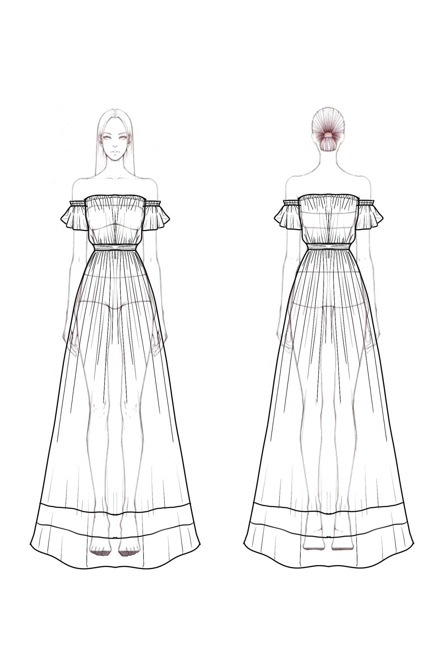 Bohemian Swing Dress Orange Off Shoulder Short Sleeve Maxi Dress