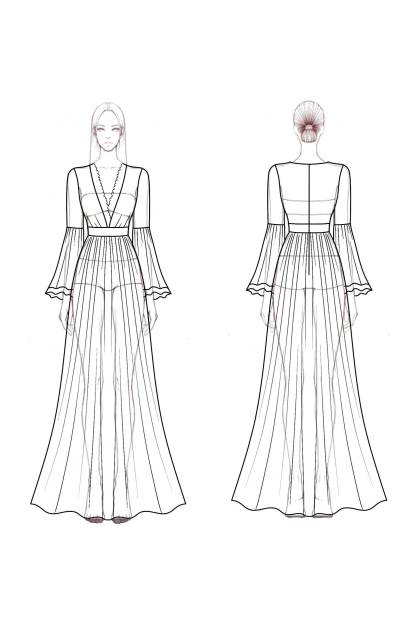 Bohemian Swing Dress Red V Neck Lace Maxi Dress