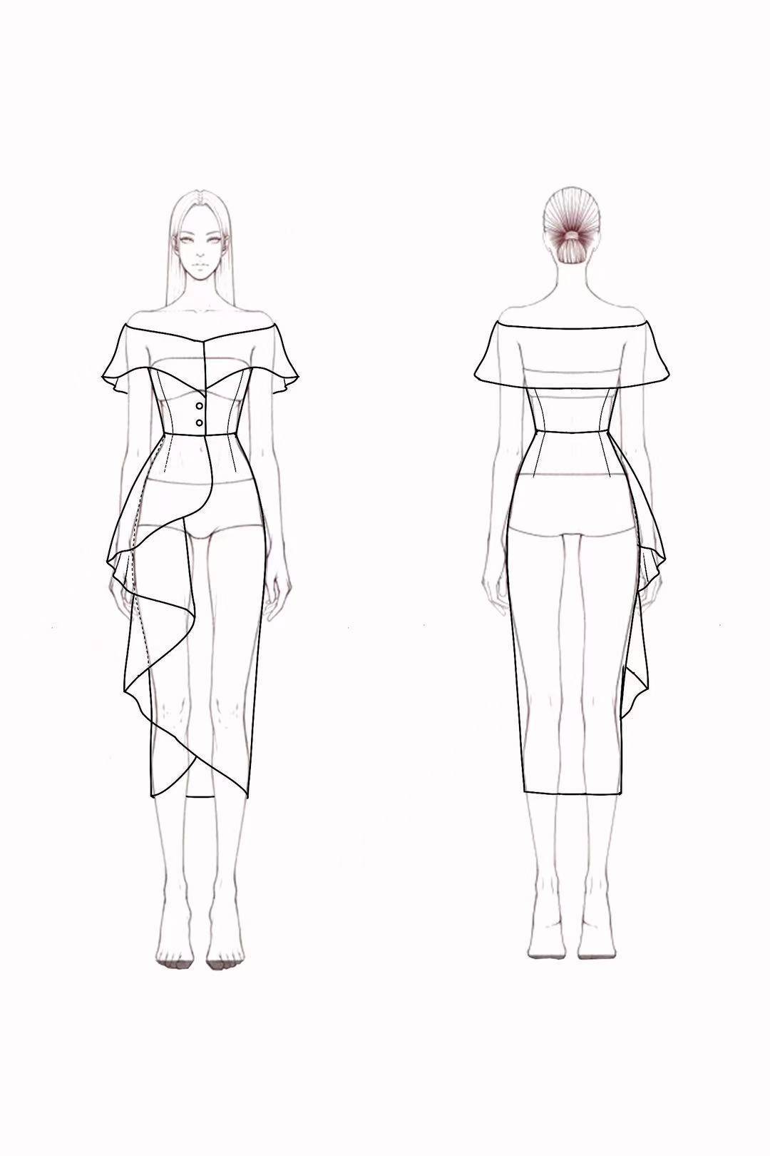 Semi-Formal Party Dress​ ​​​Blue V Neck Ruffle Midi Dress