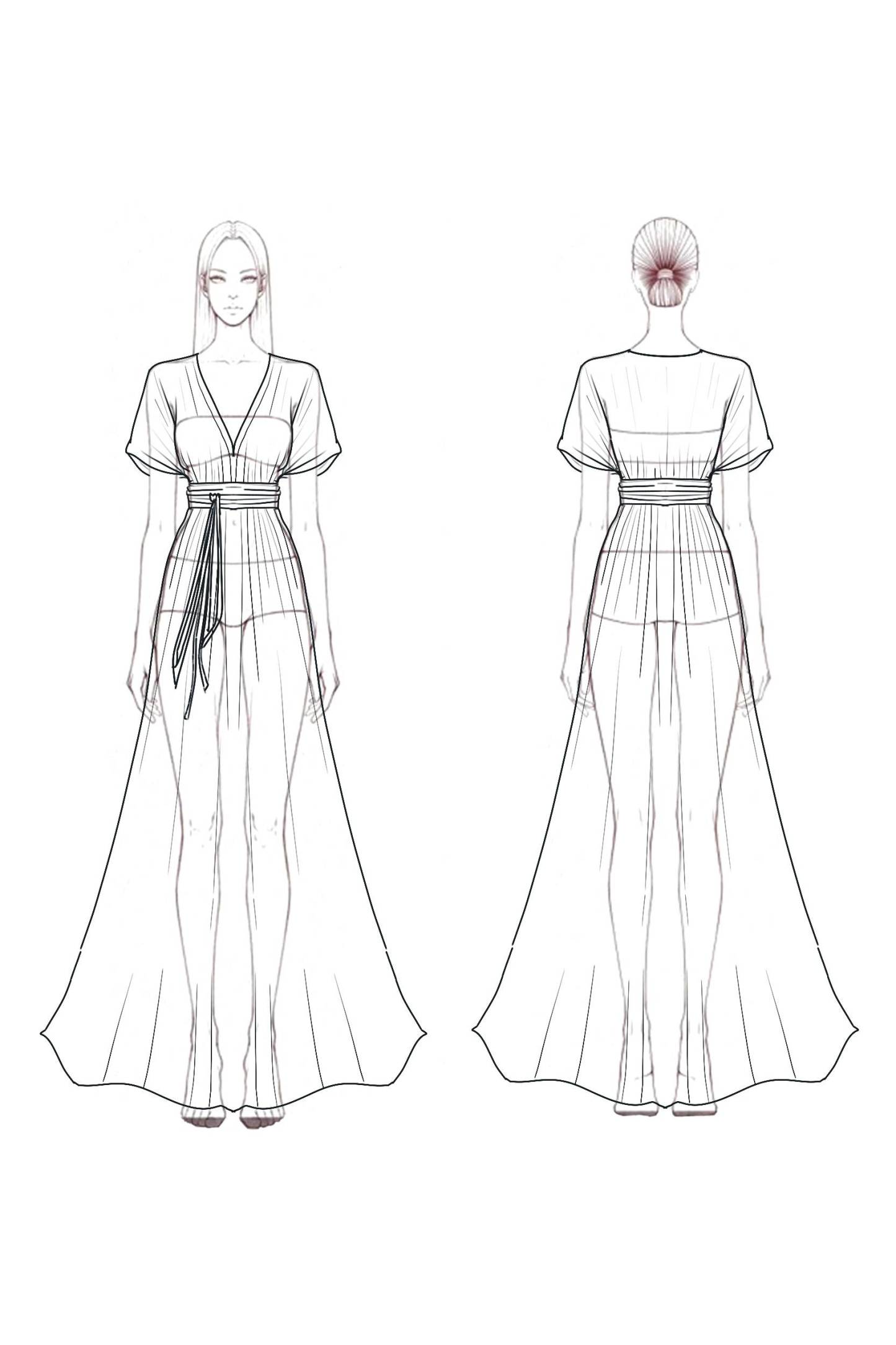 Bohemian Dress White V Neck Ruched Maxi Dress