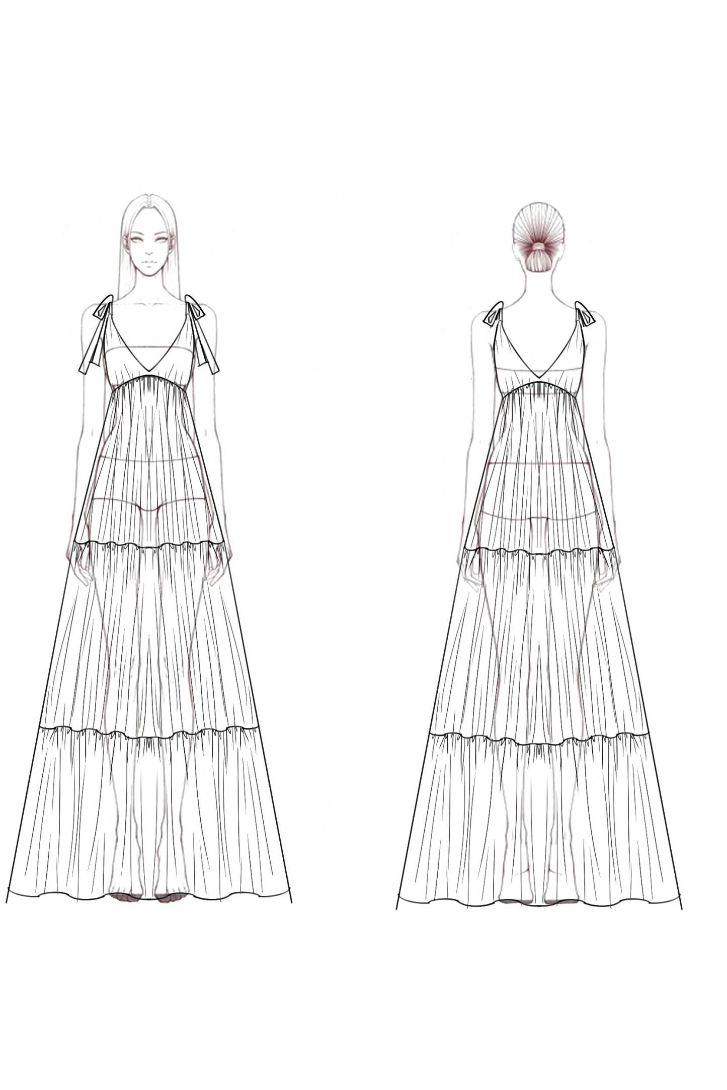 Bohemian Dress Pink V Neck Ruched Maxi Dress