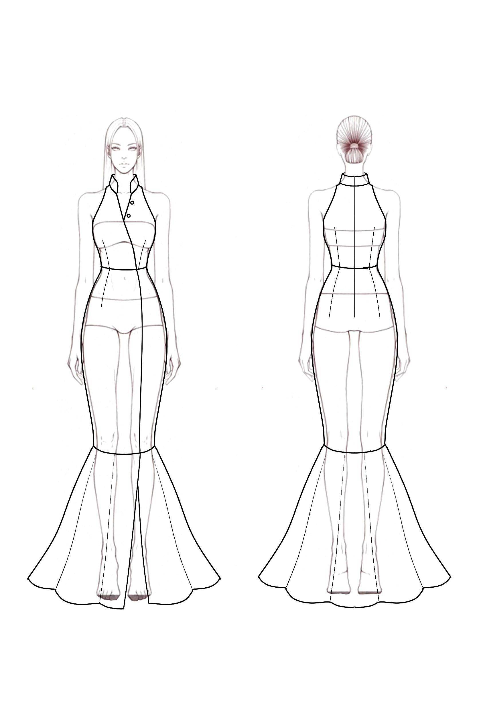 Evening Formal Trumpet Mermaid Dress​​ White V Neck Sheath Maxi Dress