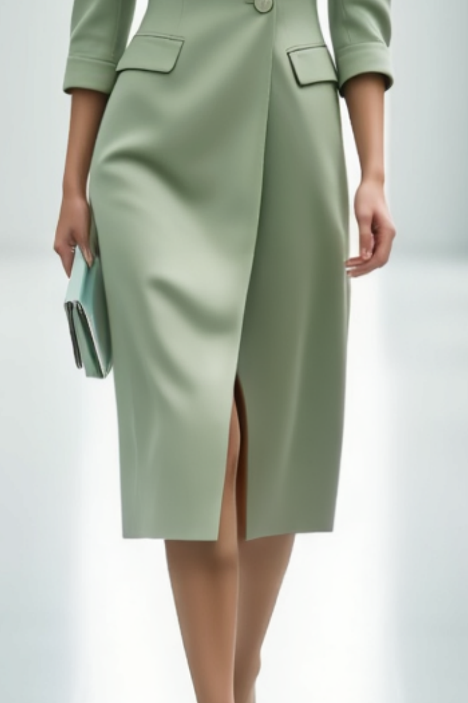 Elegant wrap dress for business and workwear