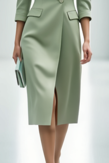 Elegant wrap dress for business and workwear