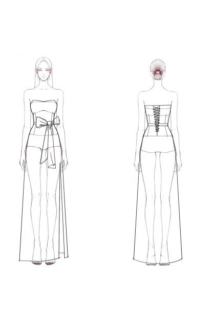 Party Dress​​ Black Bow Strapless Maxi Dress