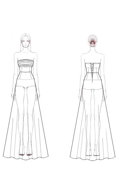 Formal Dress​​ White Strapless Maxi Dress