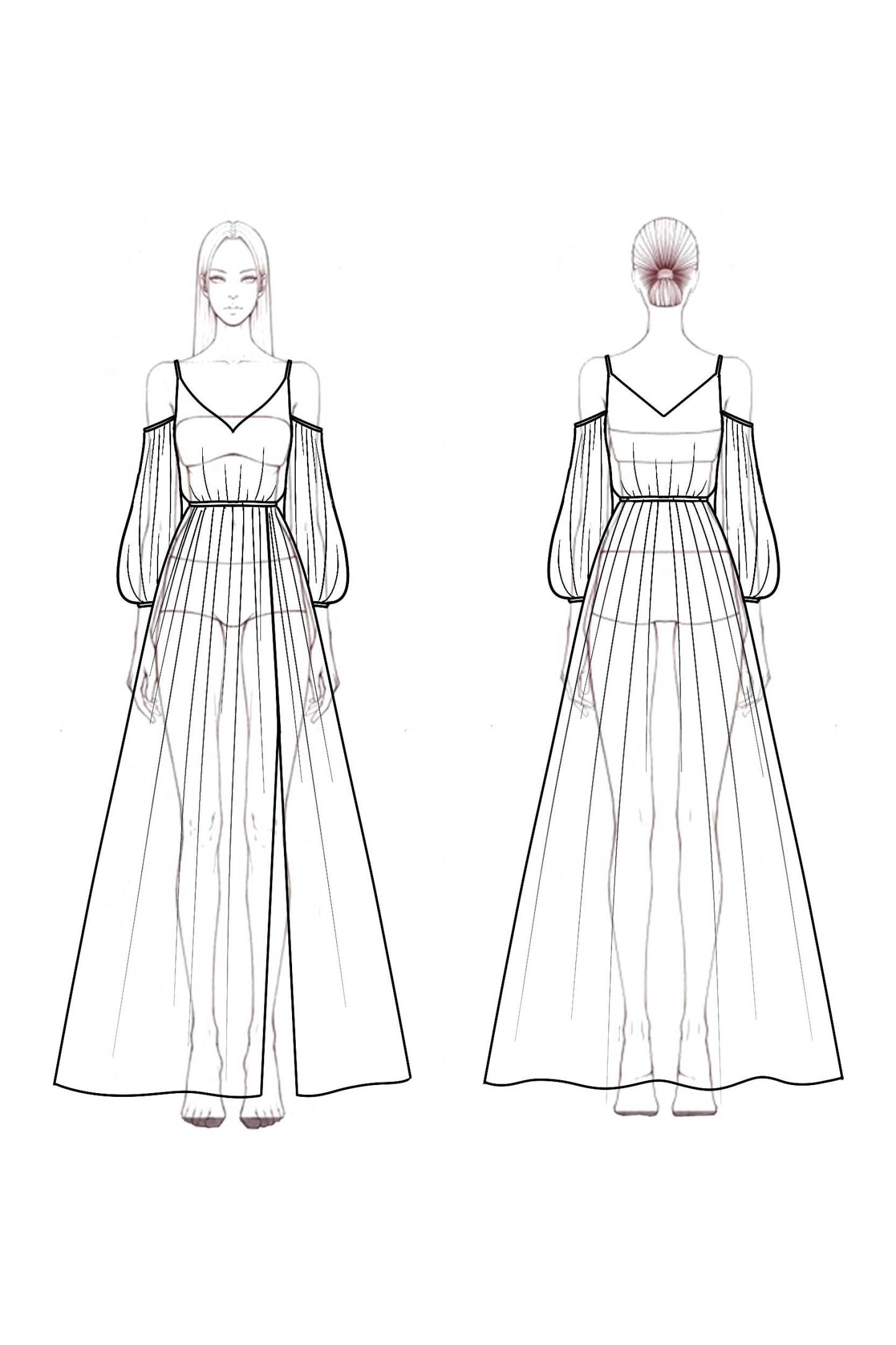 Bohemian Swing Dress White V Neck Slit Maxi Dress-chiclody