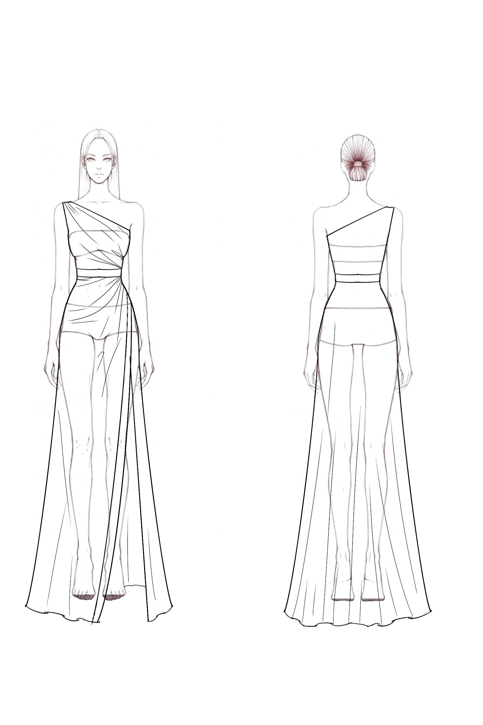 Formal Satin Dress Silver One Shoulder Slit Maxi Dress