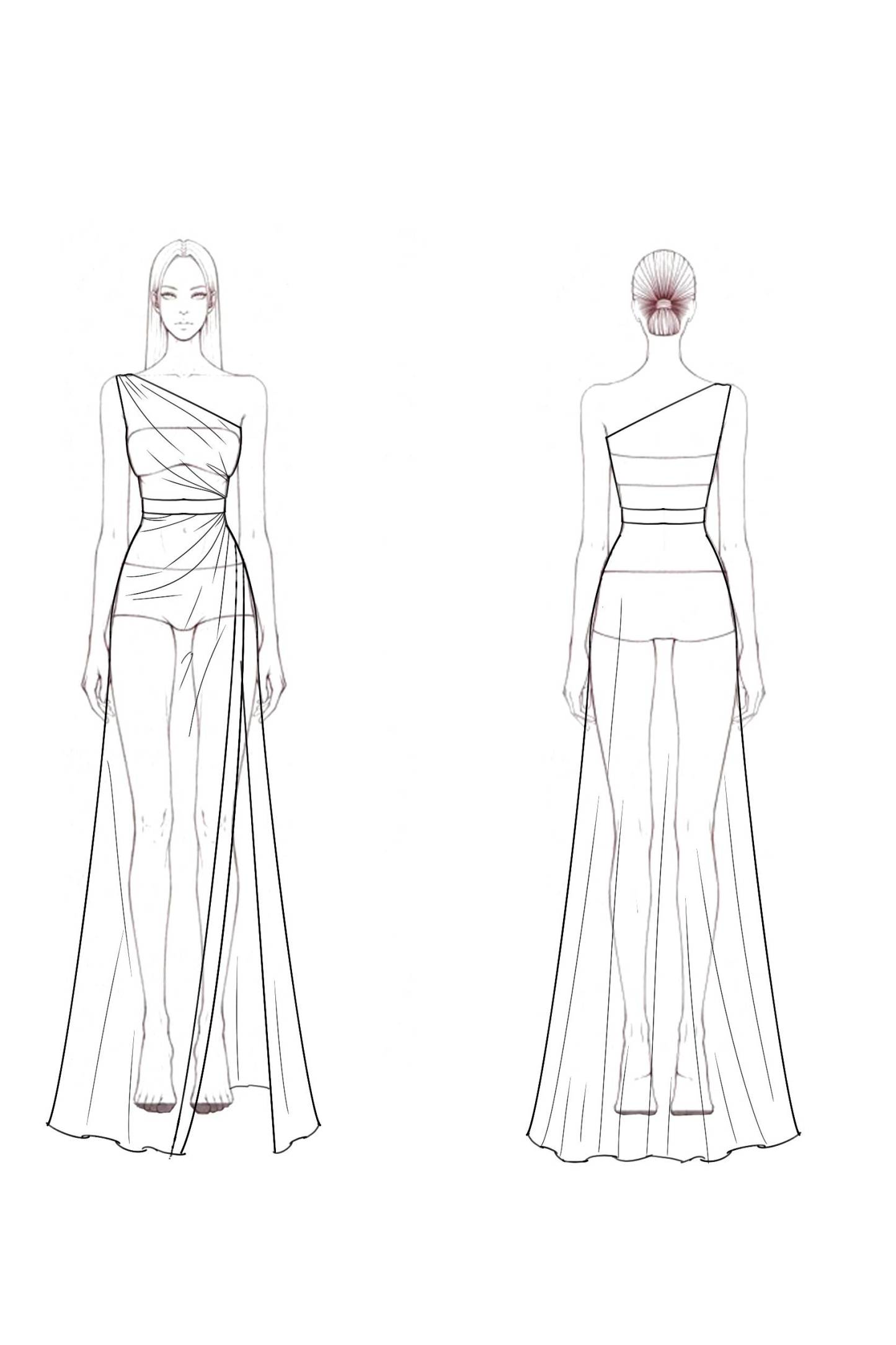 Formal Satin Dress Silver One Shoulder Slit Maxi Dress