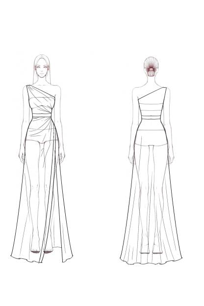 Formal Satin Dress Silver One Shoulder Slit Maxi Dress