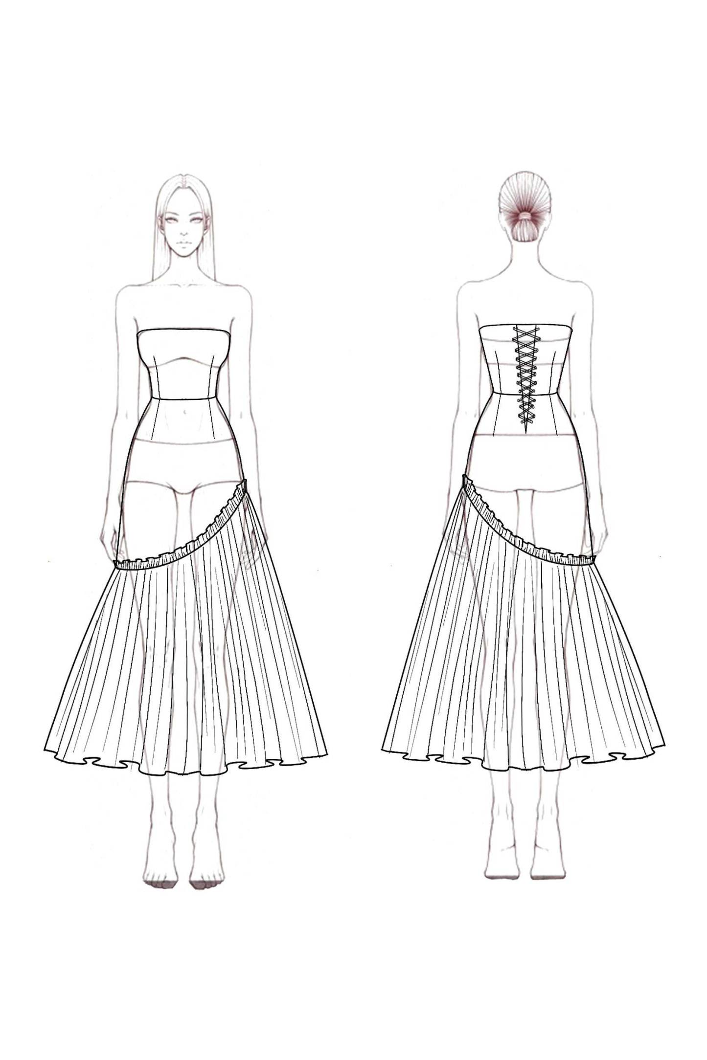 ​Cocktail Dress​ Pink Strapless Mesh Midi Dress