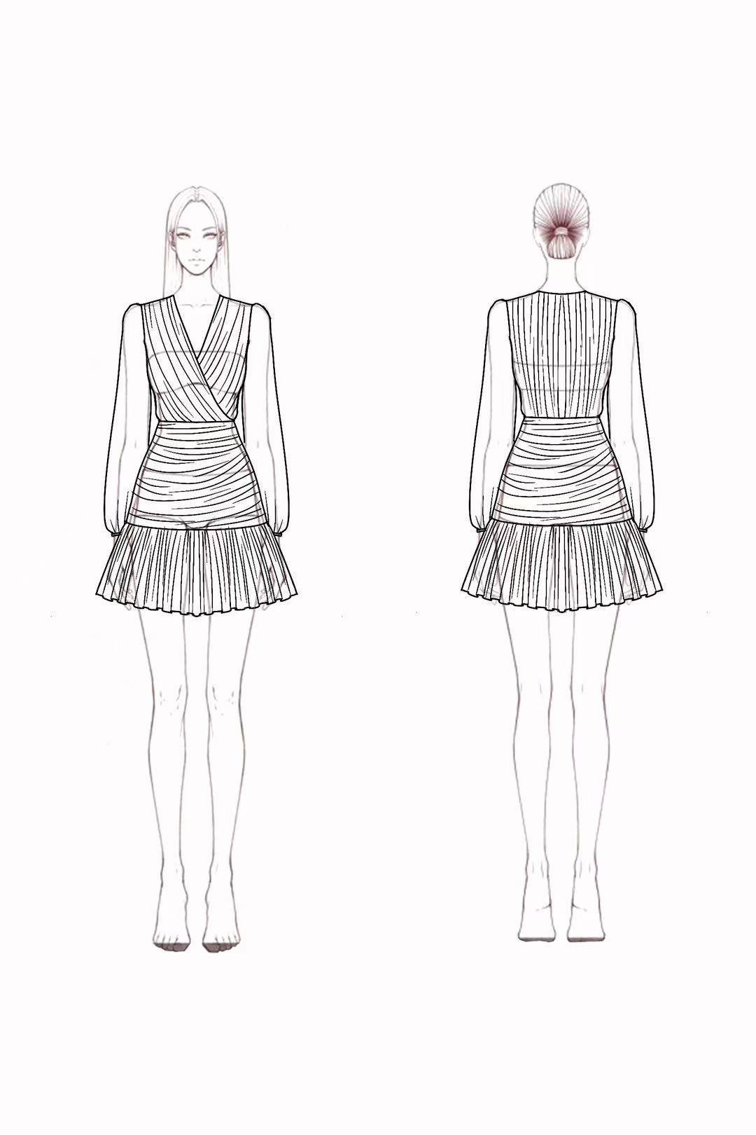 Homecoming Party  Dress​​ Purple V Neck Ruffle Mini Dress