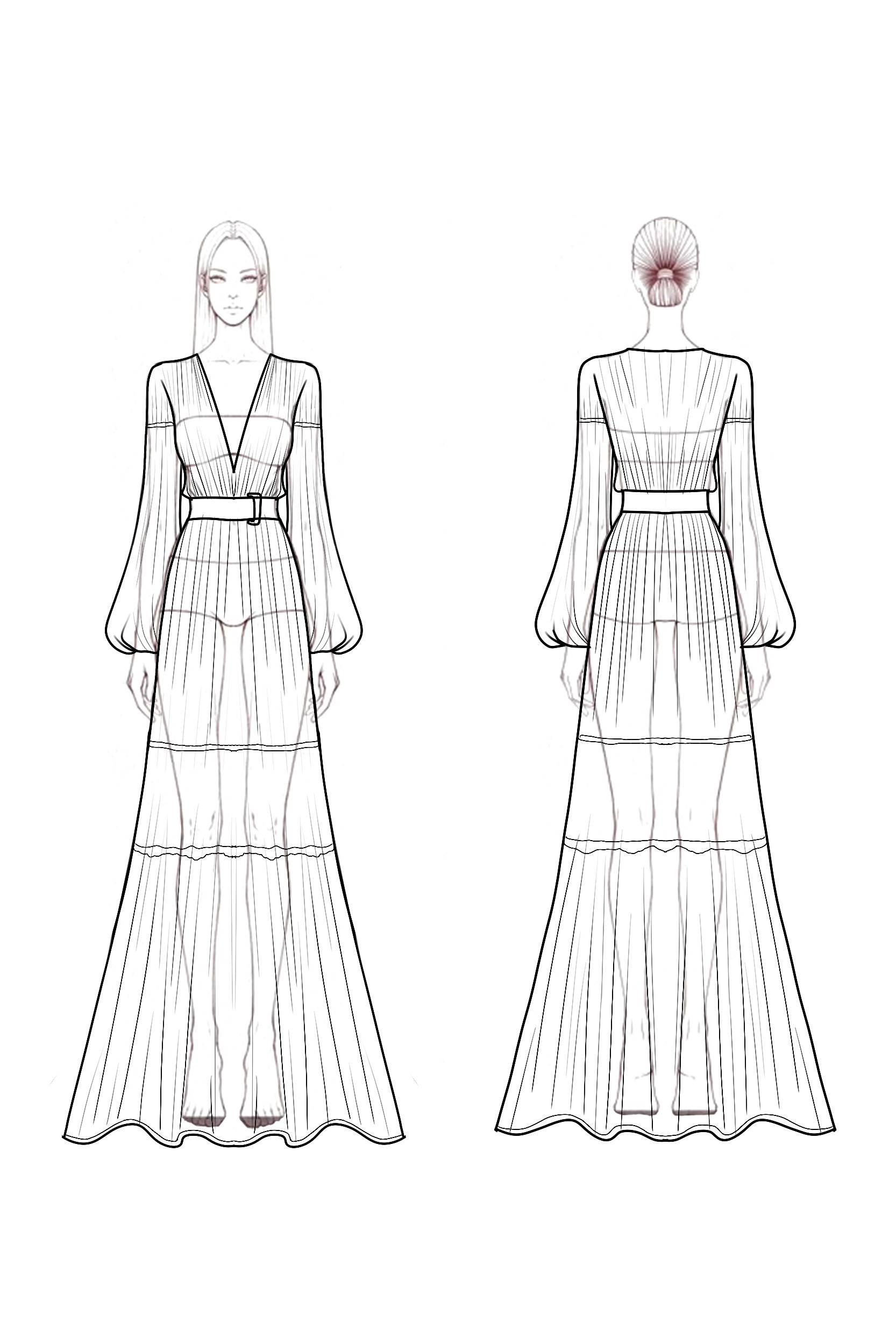 Bohemian Swing Lace Dress White V Neck Belted Maxi Dress