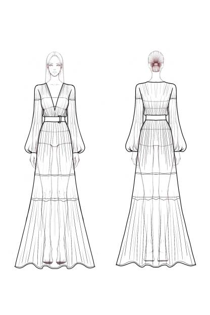 Bohemian Swing Lace Dress White V Neck Belted Maxi Dress