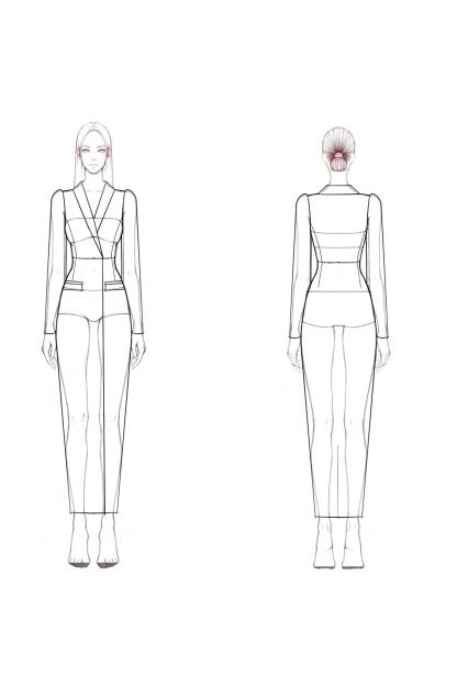 Work Blazer Dress Fuchsia Lapel Long Sleeve Maxi Dress