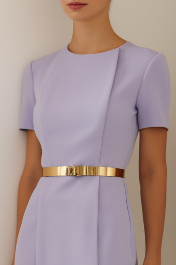 Office Wear Purple Dress for Women