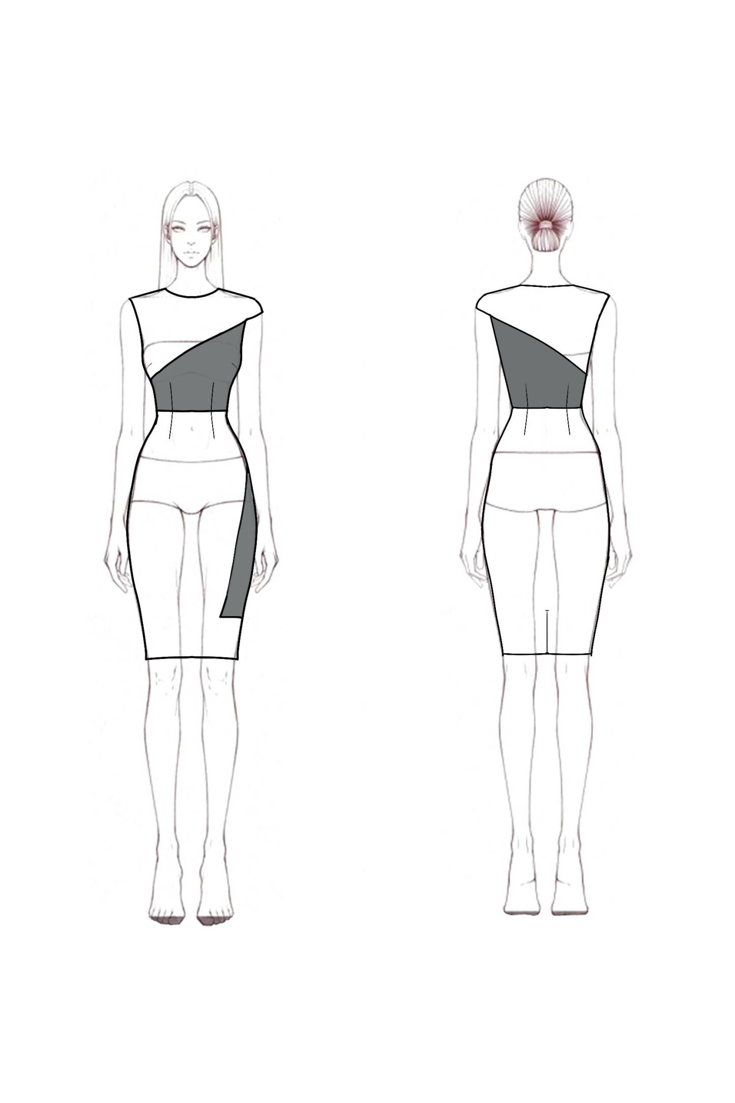 Work Dress White Navy Colorblock Sleeveless Knee-Length Dress