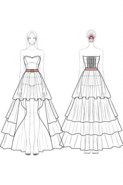 Bohemian Swing Lace Dress White Strapless Belted Maxi Dress