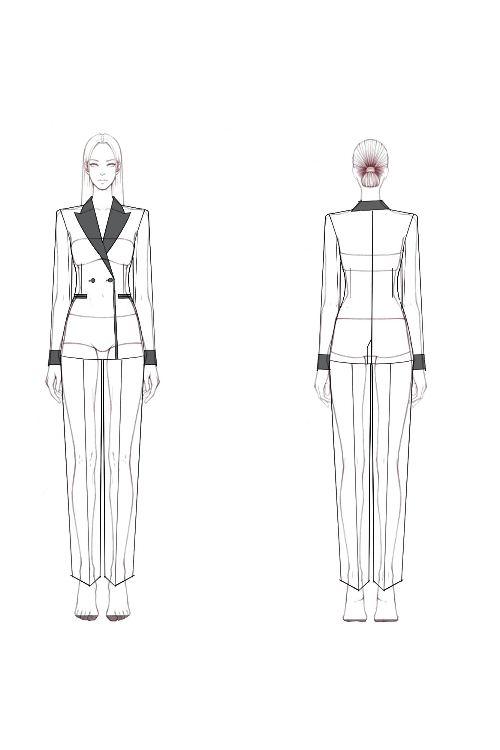 Suit Sets Pink Lapel Colorblock Pants Set