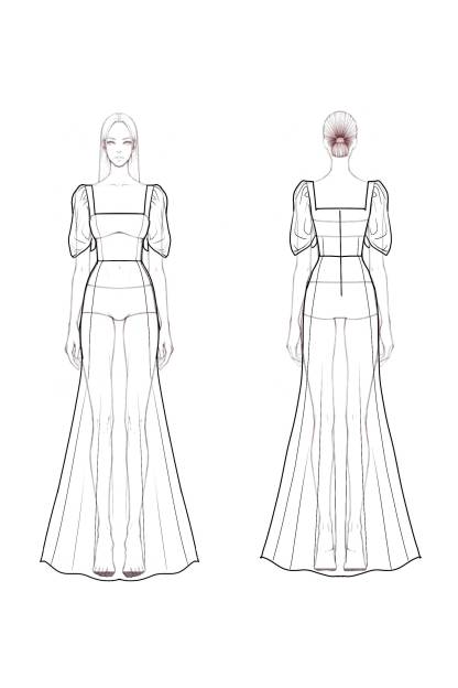 Evening Formal Dress Burgundy Square Neck Maxi Dress