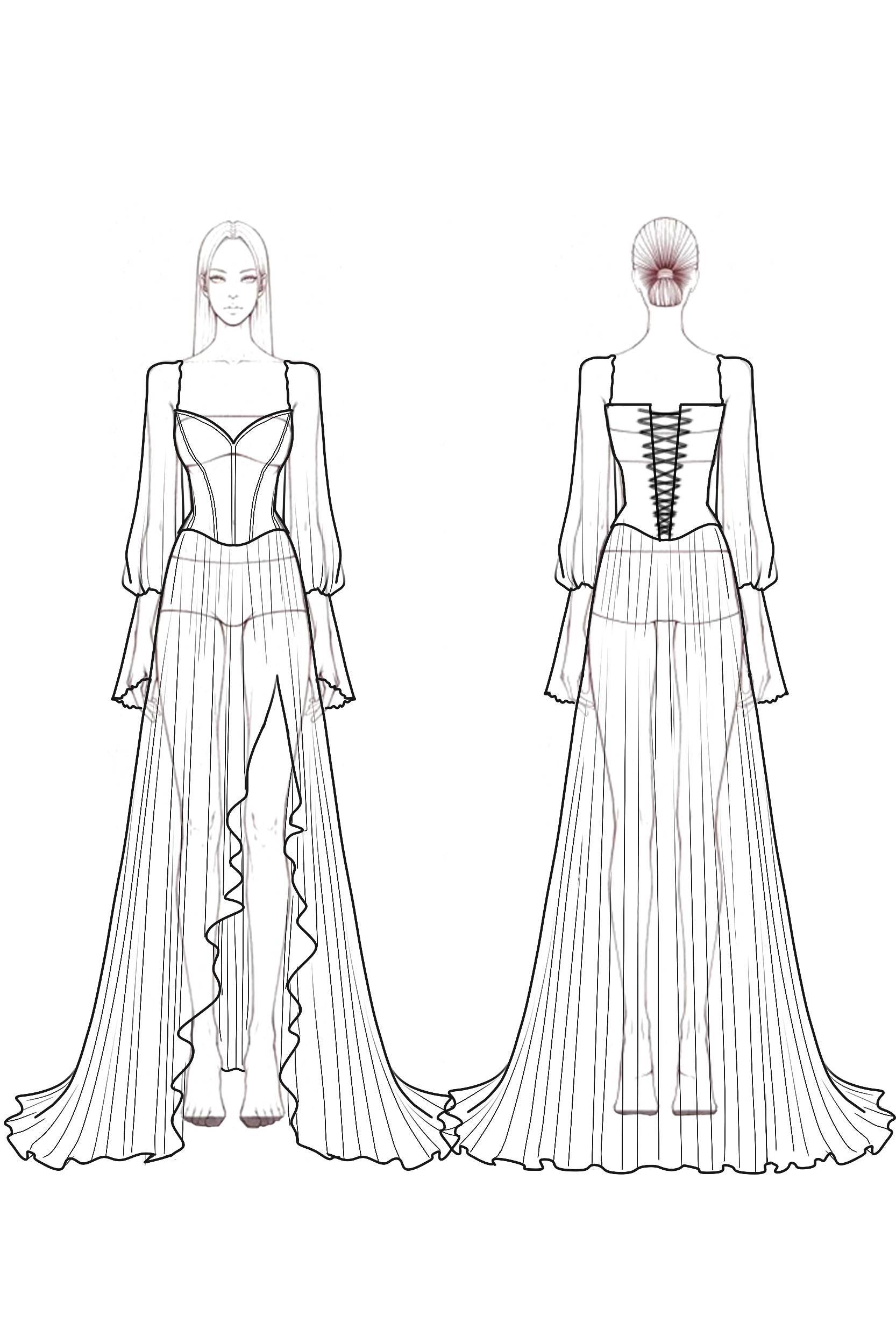 Boho Dress Brown V Neck Lace Slit Maxi Dress