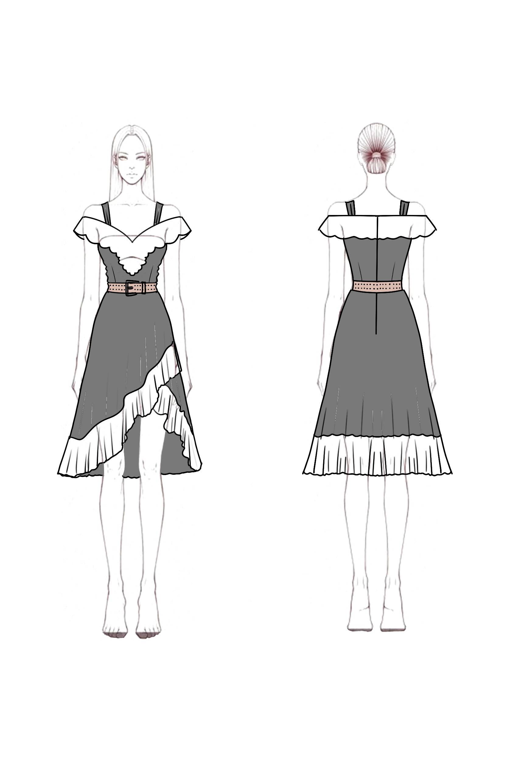 Boho Dress Black Spaghetti Strap Lace Belted Mini Dress