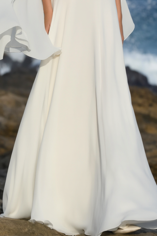 Formal Evening Dress White Stand Neck Lace Maxi Dress