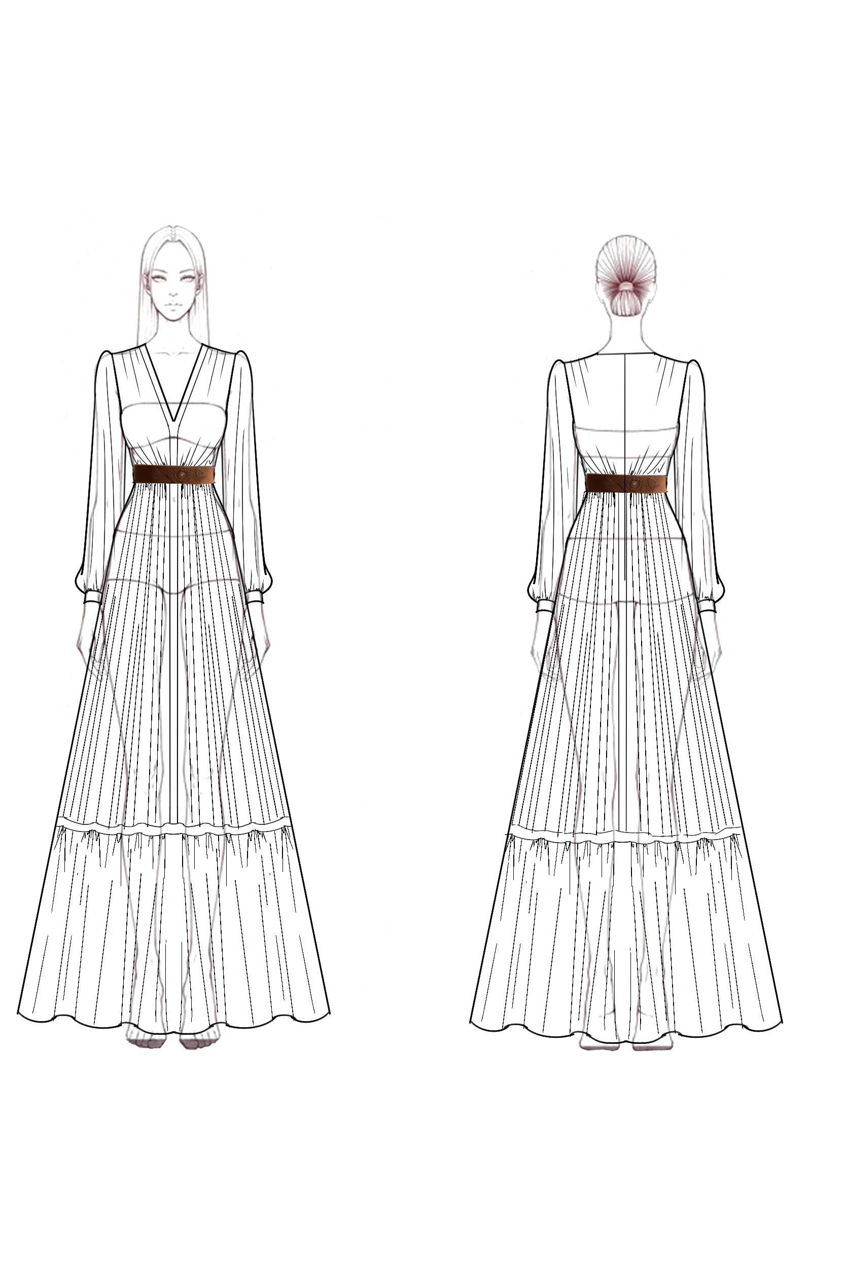 Boho Swing Dress White V Neck Maxi Dress