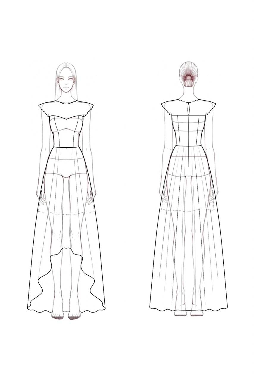 Boho Lace Dress White Crew Neck Maxi Dress