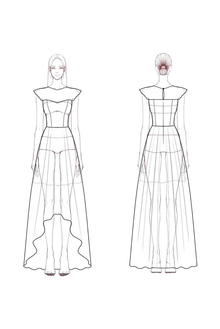 Boho Lace Dress White Crew Neck Maxi Dress