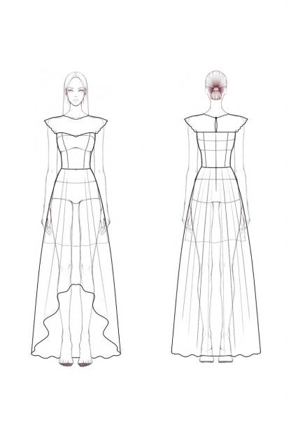 Boho Lace Dress White Crew Neck Maxi Dress