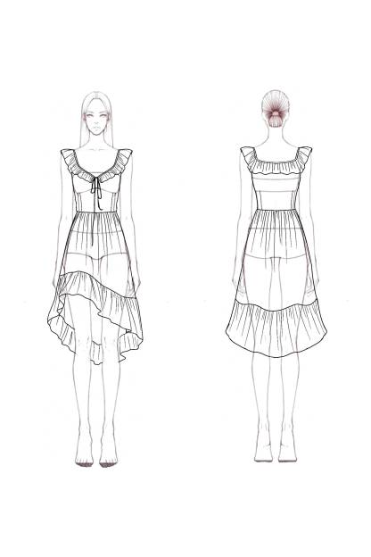 Boho Dress Green V Neck Ruffle Mini Dress