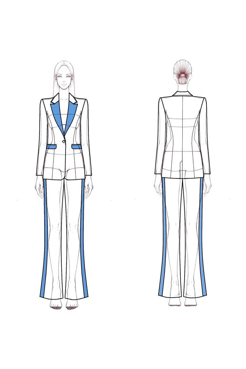 Suit Sets Golden Lapel Long Sleeve Velvet Pants Set