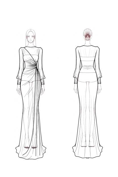 Formal Evening Dress Red Crew Neck Velvet Maxi Dress