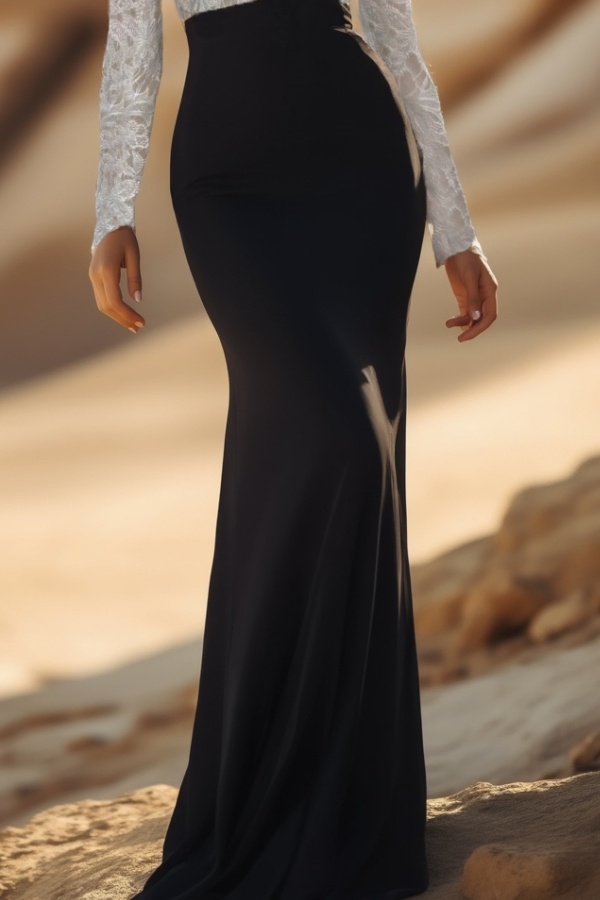 Formal Evening Dress Black White Off The Shoulder Lace Maxi Dress
