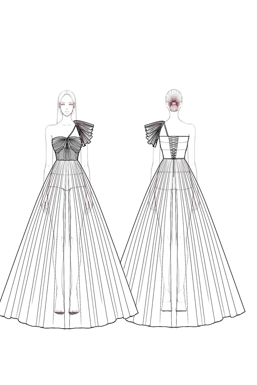 Formal Evening Dress Yellow One Shoulder Maxi Dress