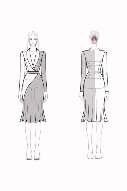 Work Blazer Dress​ Black White Lapel Mermaid Knee-Length Sheath Dress